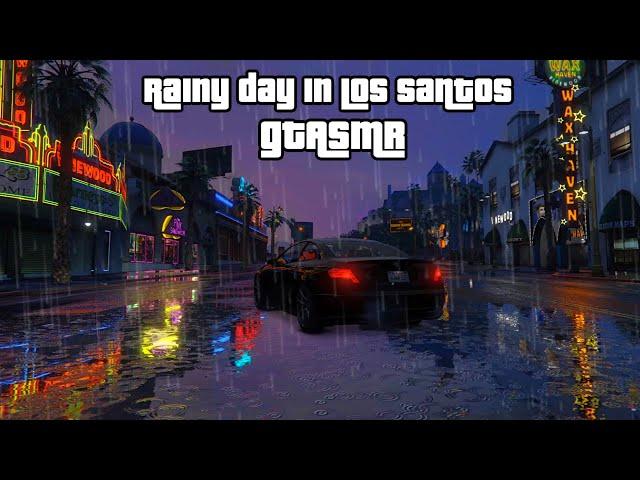 GTA ASMR  A Most Relaxing Rainy Drive in Los Santos ️ Ear to Ear Whispering