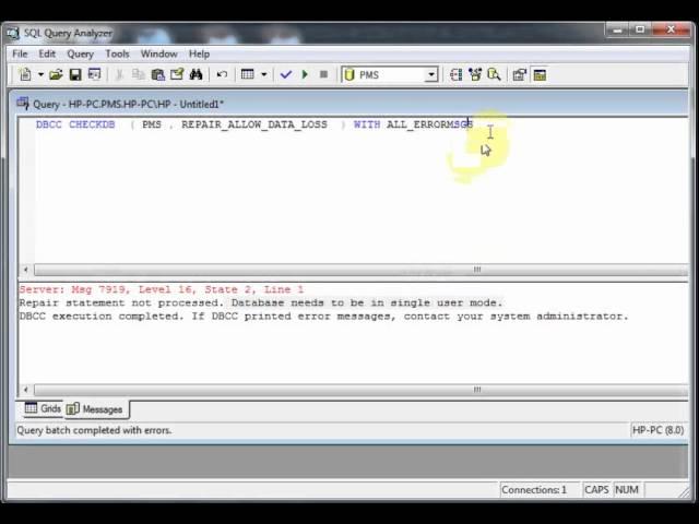 SQL SERVER How to repair corrupted database?