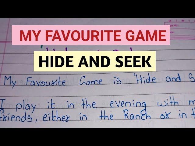 My Favourite Game Hide and Seek // 10 Lines on Hide and Seek in english / Essay on My Favourite Game