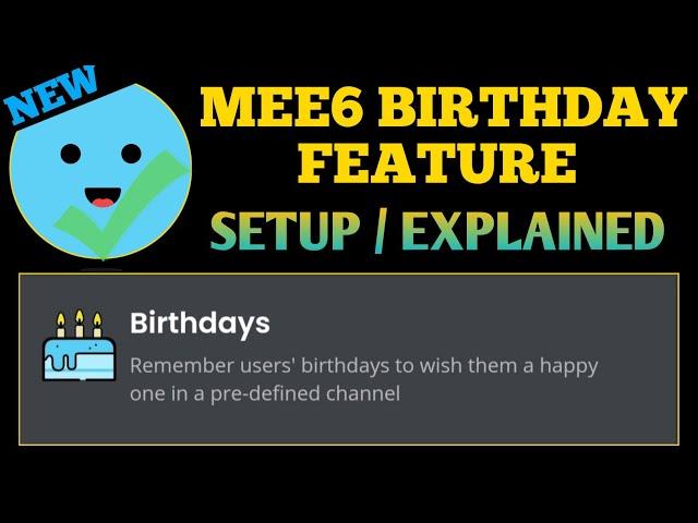 How to Setup MEE6 Birthday Feature | Commands & Setup | New Feature | (DISCORD)