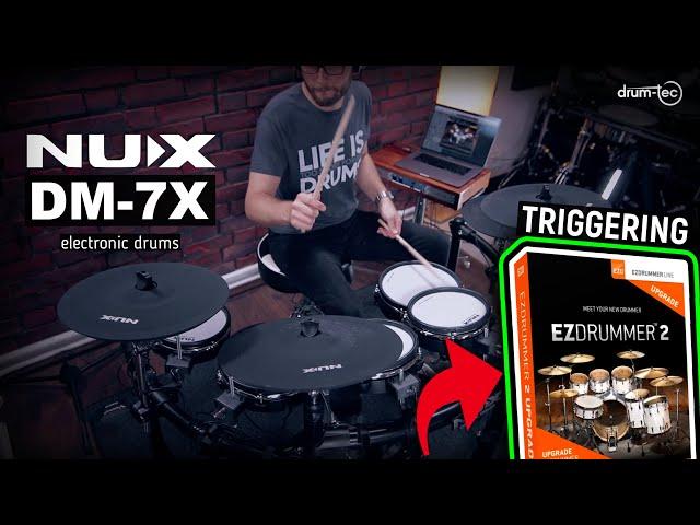 NUX DM-7X expanded electronic drumkit triggering Toontrack EZDrummer 2