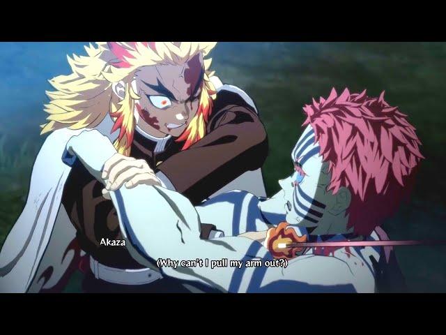 Akaza vs Rengoku Fight Demon Slayer Mugen Train Ending Emotional Scene