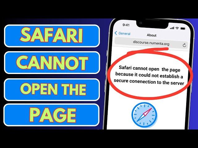 Safari cannot open the page because it could not establish a secure connection to the server -iPhone