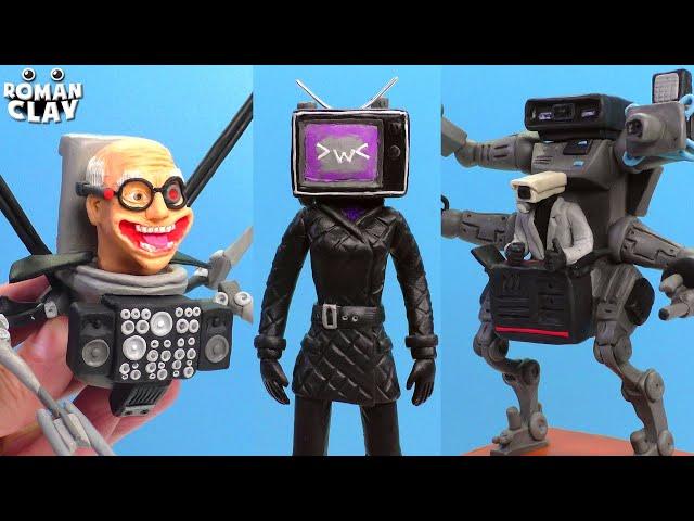 Making TV Woman, Upgraded Scientist Skibidi Toilet and Robot Speakerman | Roman Clay