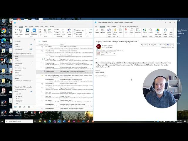 Changing the view size of Outlook's email messages and replies