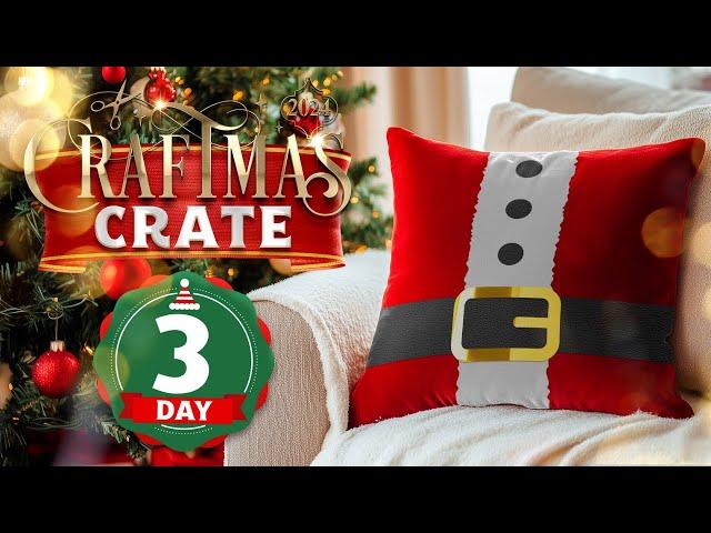 Cricut Christmas Pillow | HTV Tutorial | Craftmas Crate Day 3