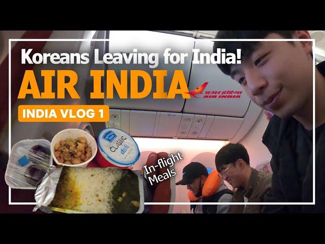 [INDIA VLOG] We're finally going to India! In-flight meals from Air India