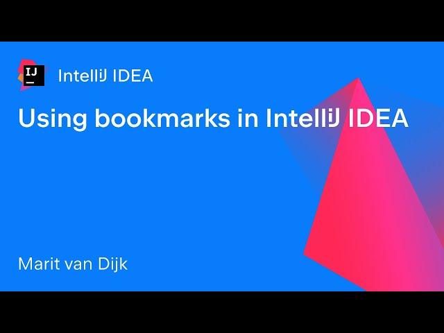 Using bookmarks in IntelliJ IDEA