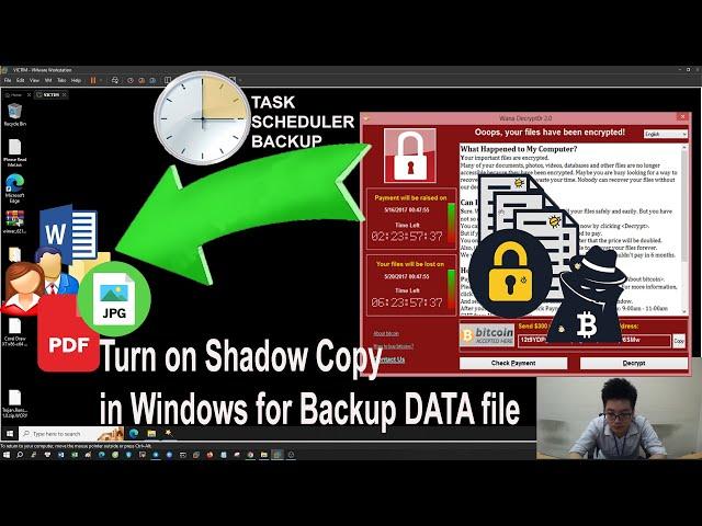 Shadow Copy, Previous Versions - Method of Backup File in Windows 10 When You SHIFT DELETE or VIRUS