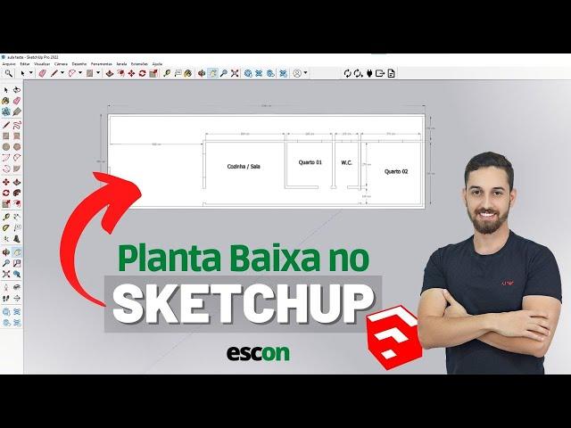 COMO FAZER UMA PLANTA BAIXA NO SKETCHUP | Para Iniciantes