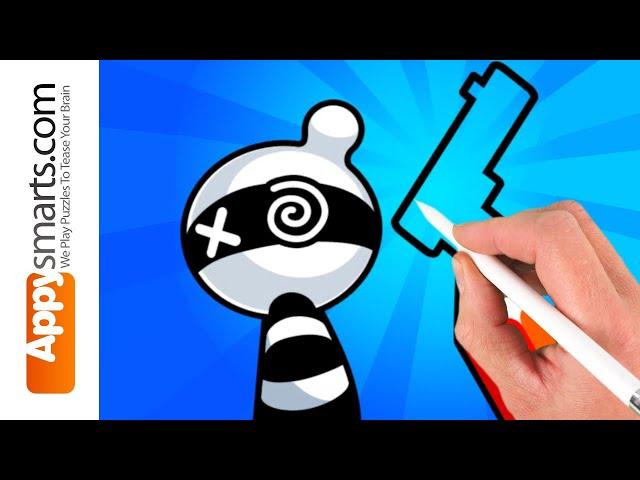 Draw Hero 3D: Puzzle Game - 100 Ways of Destroying Villains (walkthrough with Apple Pencil)