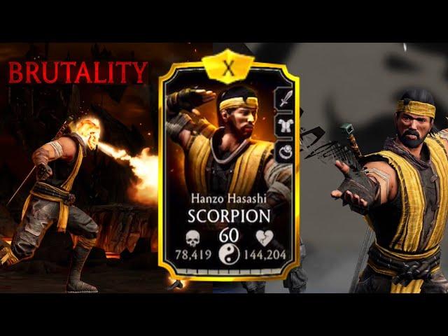 MK Mobile Hanzo Scorpion FUSION 20 Gameplay! MAX Ascension Gameplay & Stats!