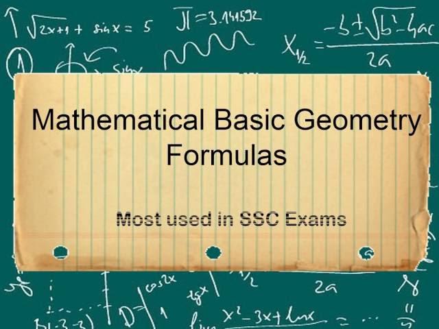 Mathematical Basic Geometry Formula