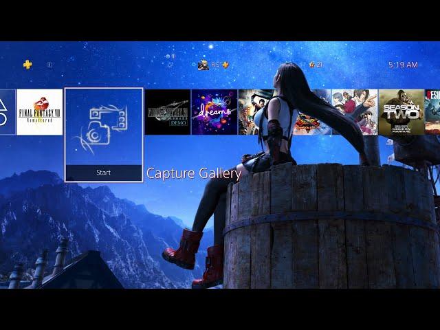 Tifa PS4 Dynamic theme - Final Fantasy VII Remake