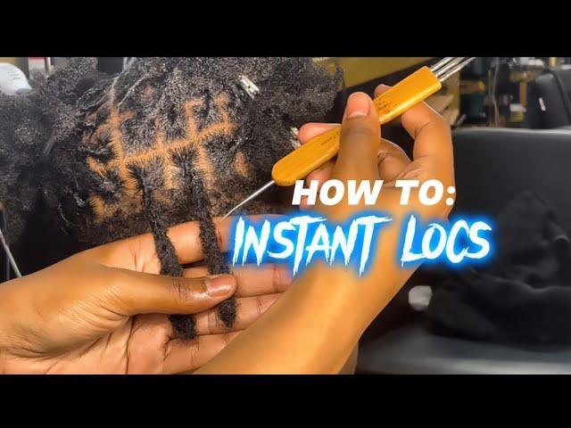 HOW TO: INSTANT LOCS | using crotchet needle + interlock method (DETAILED & EASY)