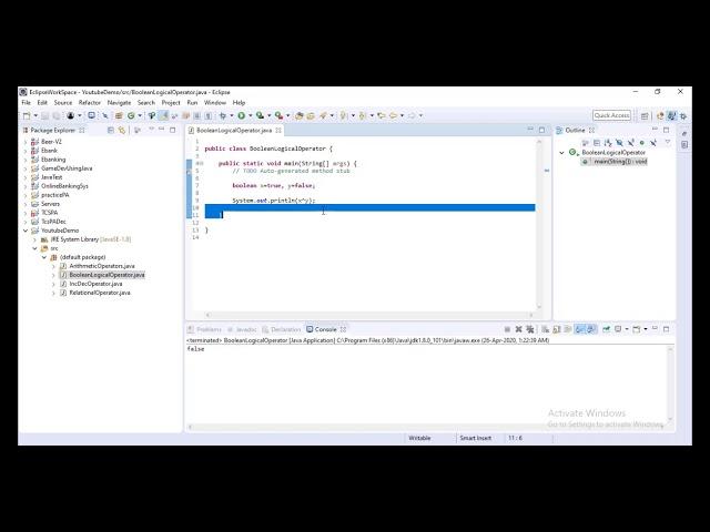 Boolean Logical Operators in java | Short circuit operator in java