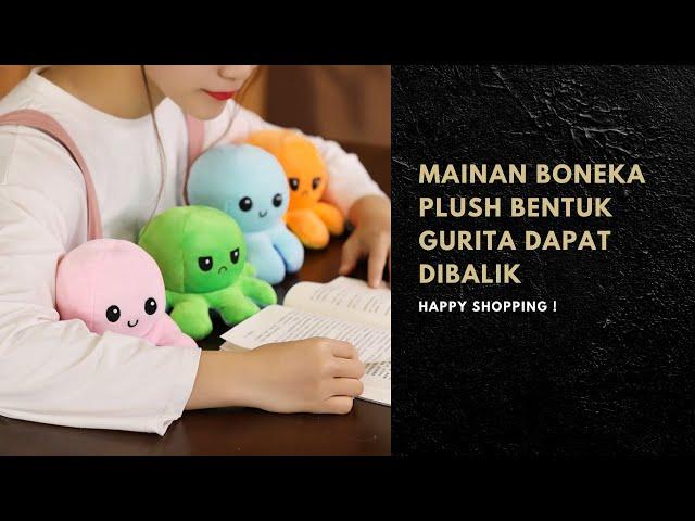 Mainan Boneka Plush Bentuk Gurita Dapat Dibalik Untuk Anak Laki-Laki / Perempuan #Boneka