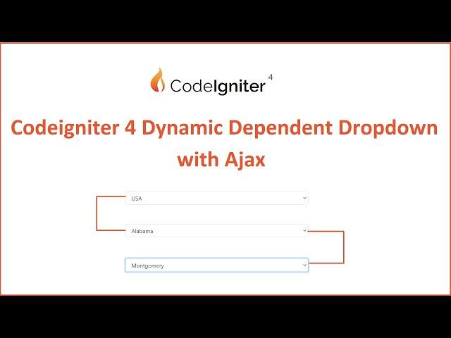 Dynamic Dependent Dropdown in Codeigniter 4 with Ajax