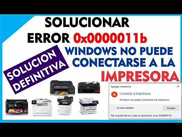 SOLUCIONAR ERROR 0X0000011b Windows no puede conectarse a la Impresora windows 10, 11, 7, 8, 8.1