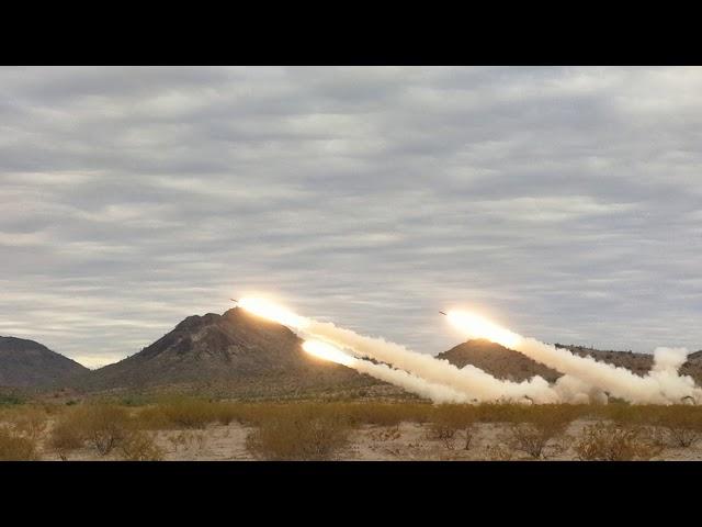 HIMARS battery firing during Exercise Forging Sabre 2017