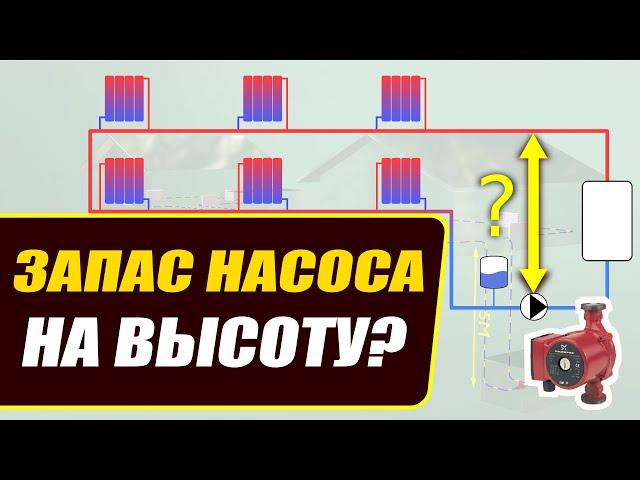 Влияние высоты системы отопления на напор насоса