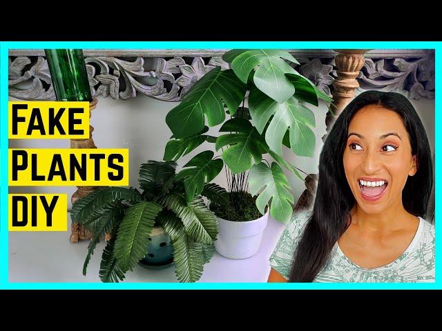 How to Make Fake Plants DIY | Faux Monstera DIY