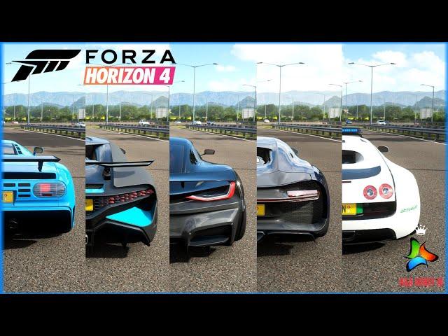 Forza Horizon 4 - Rimac vs Bugatti Cars | Hypercars Top Speed Battle