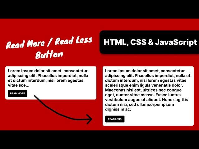 Read More / Read Less Button With HTML ,CSS & JavaScript | IT Programmer