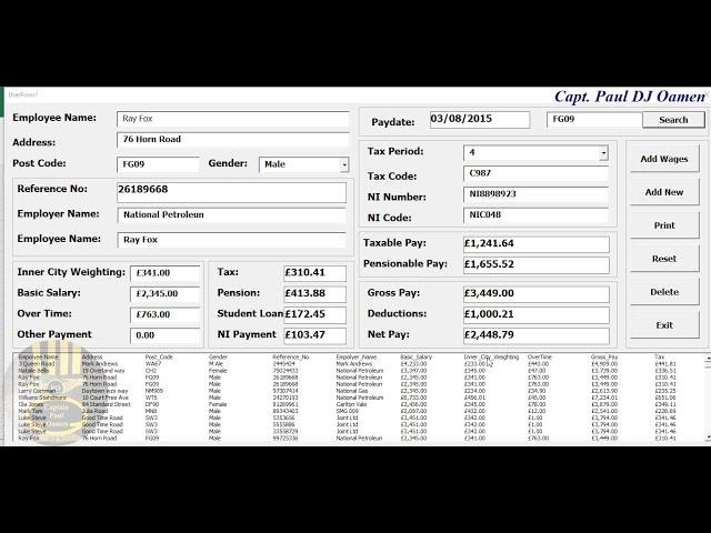 How to create an Employee Payroll Data Entry UserForm with VBA in Excel - Part 1 of 2