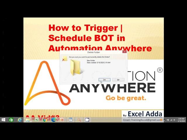 How to trigger | schedule | Edit BOT in  Automation Anywhere