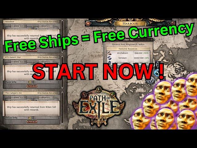 [3.25] How to use your Ships while saving for big Shippments on POE ! Free Ships for free Currency !