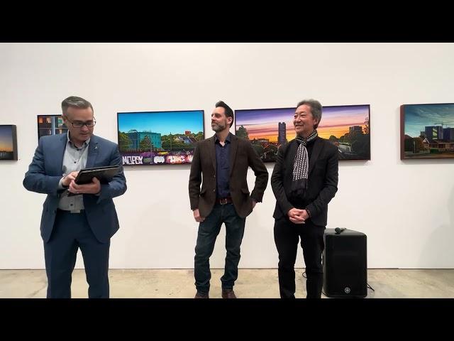 Art Atrium Simon Chan - Oscar Garcia - Exhibition opening launched by Miguel Olmo 2023