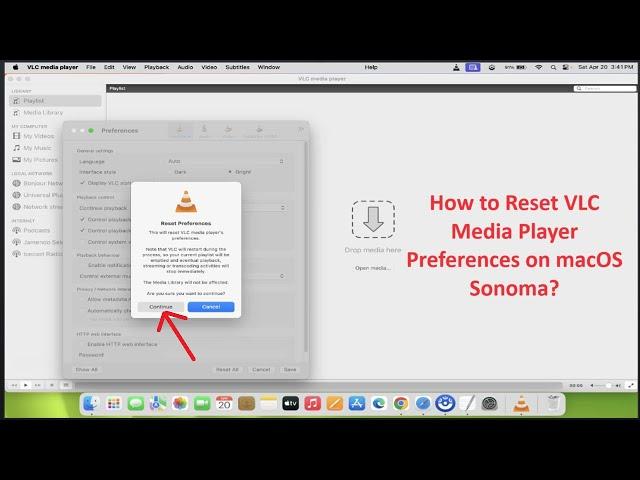 How to Reset VLC Media Player Preferences on macOS Sonoma?
