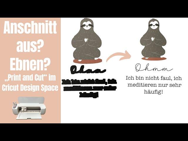 "Print and Cut" im Cricut Design Space!  Ebnen? Anschnitt an/aus?