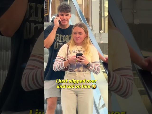 Awkward Phone Calls on the ESCALATOR Prank!  #shorts