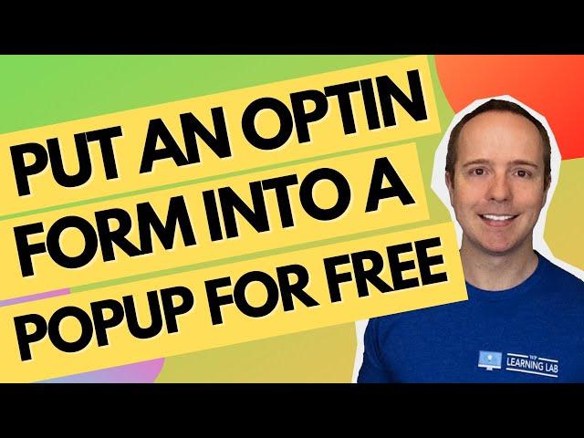 How To Add A Free Optin Form Popup In WordPress - Using A MailChimp Optin Form