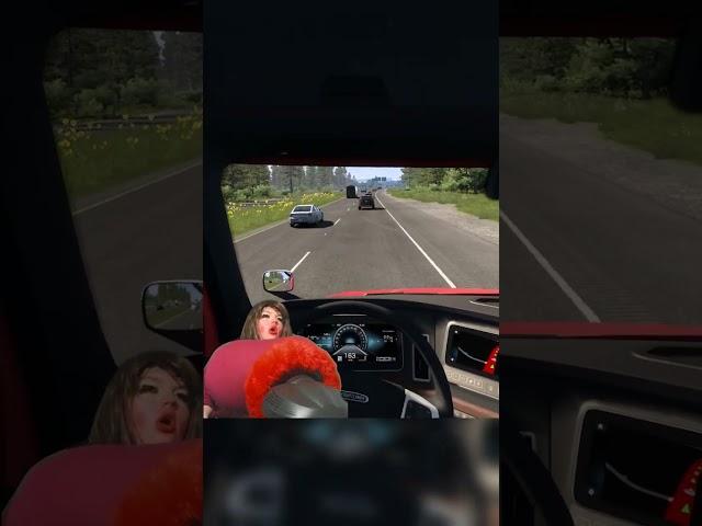 VALORIE BECOMES A TRUCKER.. #funny #gaming #twitch #meme #shorts  #cars #ats #trucking #satire