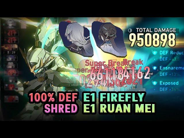 100% DEF SHRED!!! E1 Firefly & E1 Ruan Mei - Memory of Chaos 12 | Honkai: Star Rail