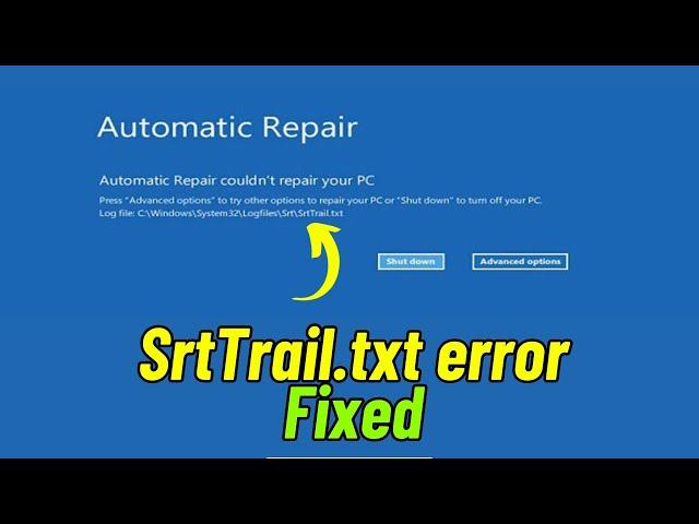 "srttrail.txt Windows 10 Fix" | How to Fix C /Windows/System32/LogFiles/srt/SrtTrail.txt