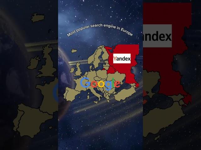 Most popular search engine in Europe #map #googlechrome #yandex #europe