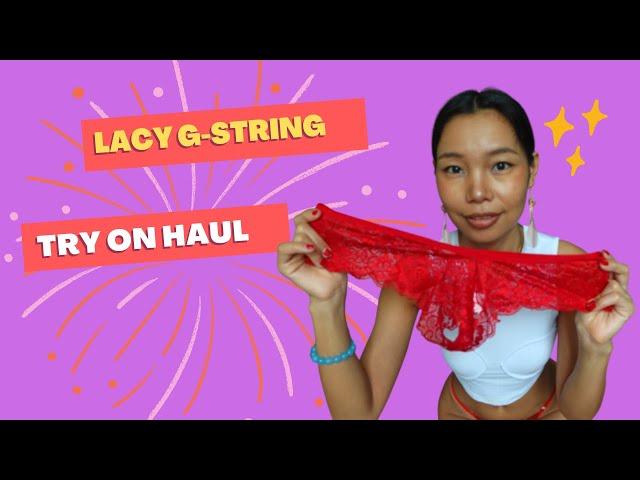 RED LACY G-STRINGS//PANTY//TRY ON HAUL