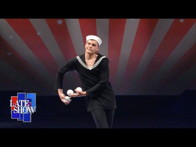 Juggler Alexander Koblikov Performs