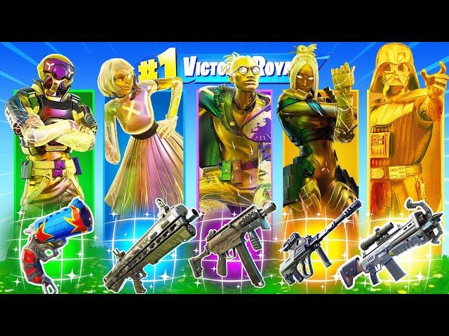 The *RANDOM* RAINBOW GOLD BOSS Challenge in Fortnite!