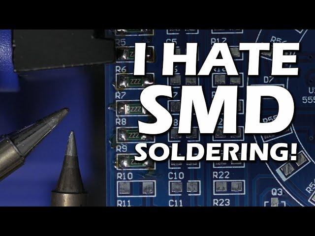 Learning to solder tiny SMD components with a soldering iron