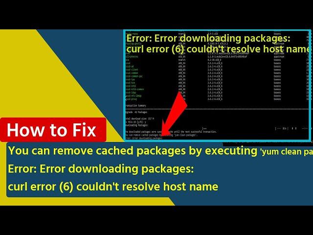 How to fix Error Error downloading packages || curl error (6) couldn't resolve host name