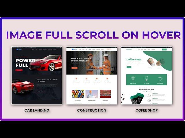 Portfolio Image Scroll on Hover Using Elementor | Elementor Tricks