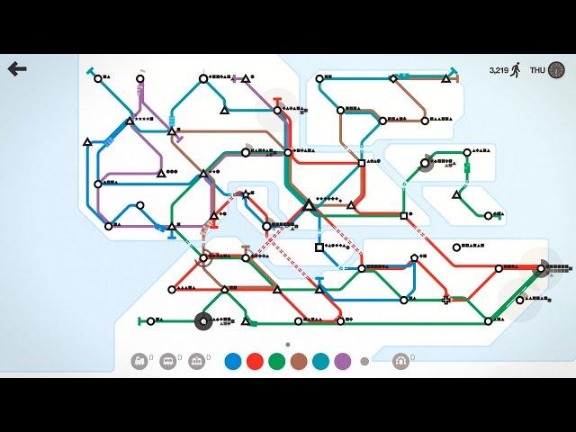 Mini Metro gameplay - all-time 3rd place in Stockholm 'extreme mode' (PC version)