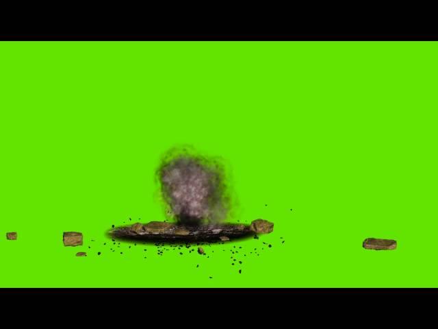 Green Screen - Ground explosion (HD1080)