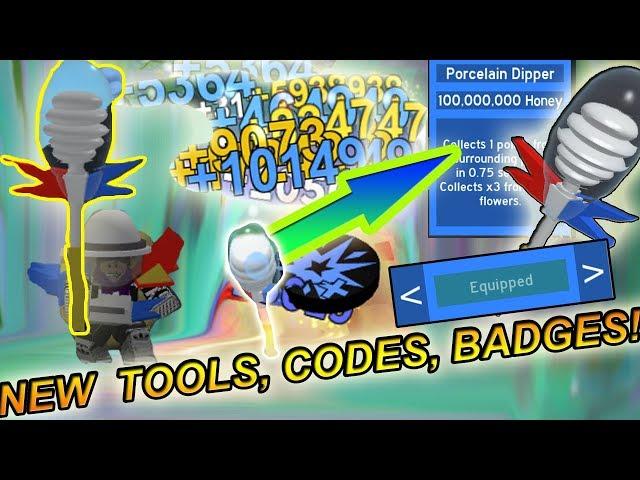 BUYING *NEW*  100MILLION HONEY  COLLECTOR!!!! ( NEW CODES/BADGES ) - Roblox Bee swarm simulator