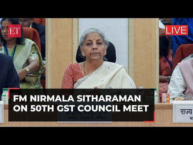 GST Council Meet: FM Nirmala Sitharaman on key decisions made in 50th Council meeting